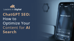 ChatGPT SEO strategy showing how businesses can optimise content for AI search and AI-generated recommendations