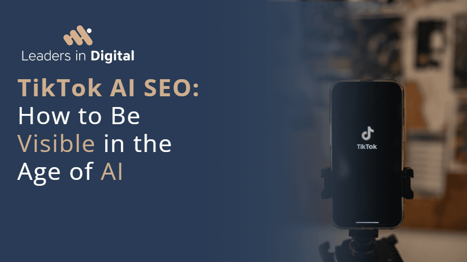 TikTok AI SEO strategy showing how keywords, AI, captions, and search optimisation improve visibility on TikTok